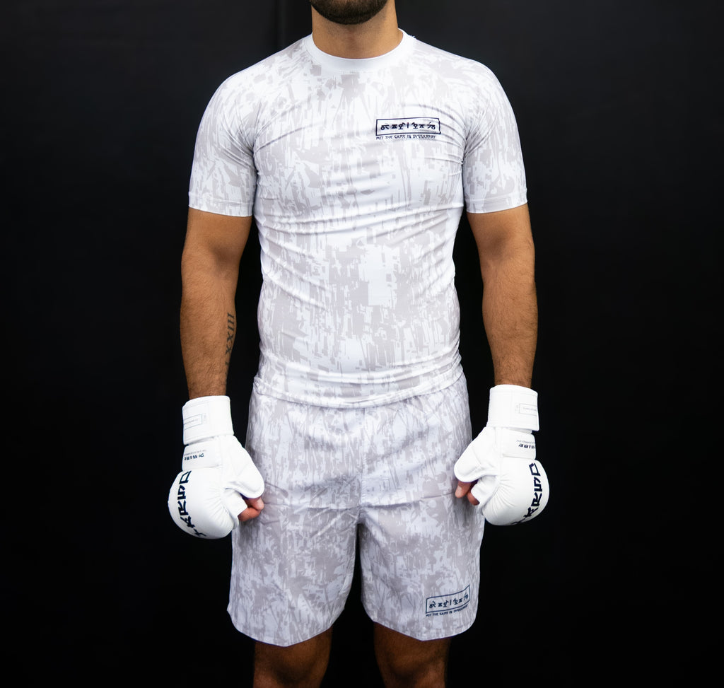 ´IVORY´ HIGH SPLIT MMA SHORTS